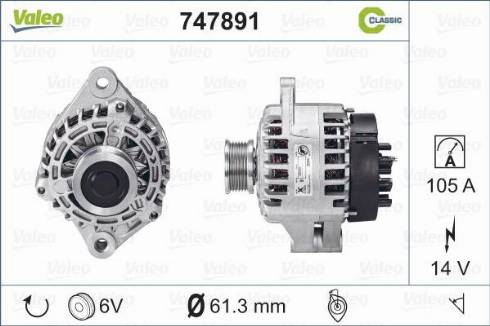 VALEO 747891 - Alternateur droxauto.com