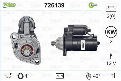 VALEO 726139 - Démarreur droxauto.com