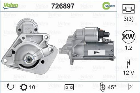 VALEO 726897 - Démarreur droxauto.com