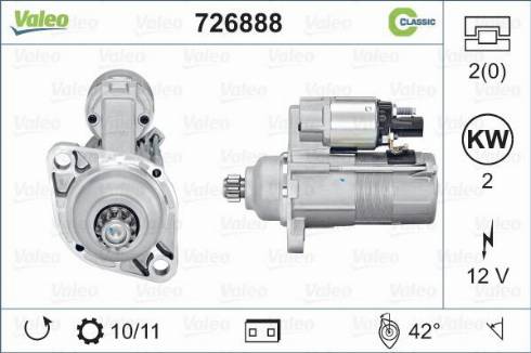 VALEO 726888 - Démarreur droxauto.com