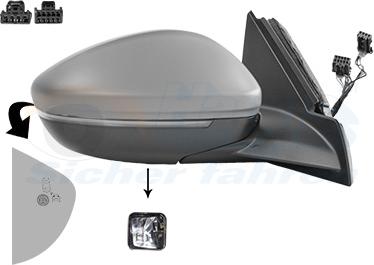 Van Wezel 4043828 - Rétroviseur extérieur droxauto.com