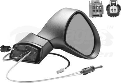 Van Wezel 4029804 - Rétroviseur extérieur droxauto.com
