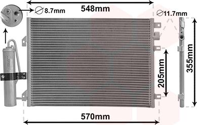 Van Wezel 43015275 - Condensateur, climatisation droxauto.com