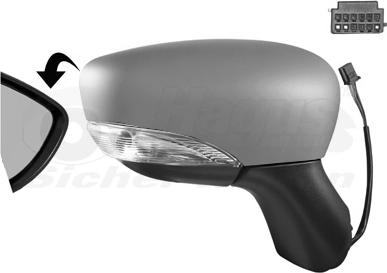 Van Wezel 4373808 - Rétroviseur extérieur droxauto.com