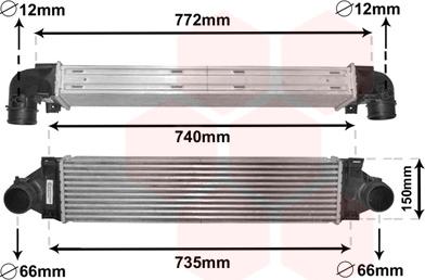 Van Wezel 59004173 - Intercooler, échangeur droxauto.com