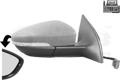Van Wezel 5841808 - Rétroviseur extérieur droxauto.com