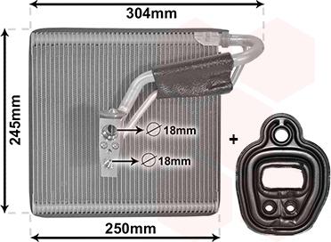 Van Wezel 5800V387 - Évaporateur climatisation droxauto.com