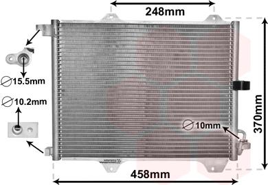Van Wezel 52005088 - Condensateur, climatisation droxauto.com
