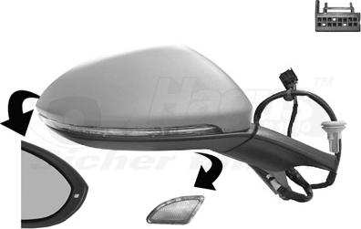 Van Wezel 5766828 - Rétroviseur extérieur droxauto.com