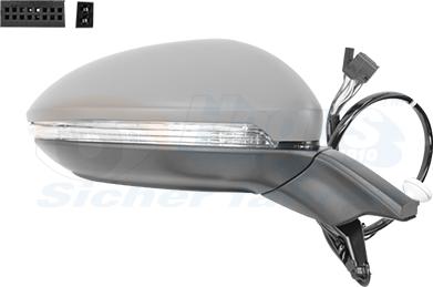 Van Wezel 5775826 - Rétroviseur extérieur droxauto.com