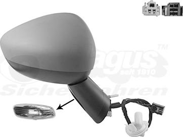 Van Wezel 0954808 - Rétroviseur extérieur droxauto.com