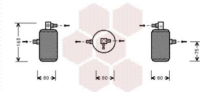 Van Wezel 0900D163 - Filtre déshydratant, climatisation droxauto.com