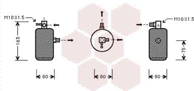 Van Wezel 0900D162 - Filtre déshydratant, climatisation droxauto.com