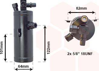 Van Wezel 0900D202 - Filtre déshydratant, climatisation droxauto.com