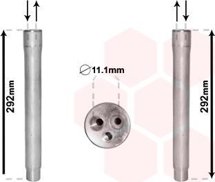 Van Wezel 0600D445 - Filtre déshydratant, climatisation droxauto.com