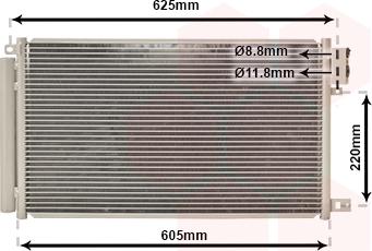 Van Wezel 01005115 - Condensateur, climatisation droxauto.com