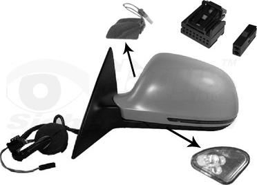 Van Wezel 0340817 - Rétroviseur extérieur droxauto.com