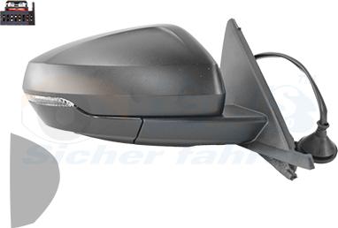 Van Wezel 0366806 - Rétroviseur extérieur droxauto.com