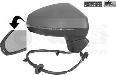 Van Wezel 0337808 - Rétroviseur extérieur droxauto.com