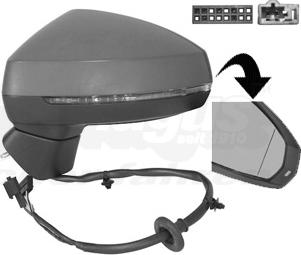 Van Wezel 0337807 - Rétroviseur extérieur droxauto.com
