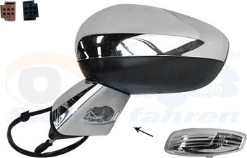Van Wezel 1075815 - Rétroviseur extérieur droxauto.com