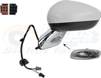 Van Wezel 1075817 - Rétroviseur extérieur droxauto.com