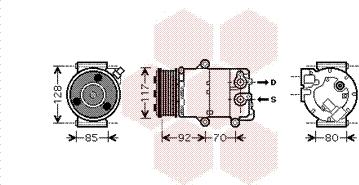 Van Wezel 1800K415 - Compresseur, climatisation droxauto.com