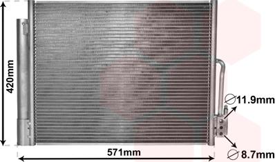 Van Wezel 37005560 - Condensateur, climatisation droxauto.com