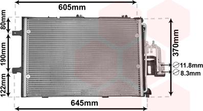 Van Wezel 37005307 - Condensateur, climatisation droxauto.com
