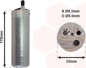 Van Wezel 3700D371 - Filtre déshydratant, climatisation droxauto.com