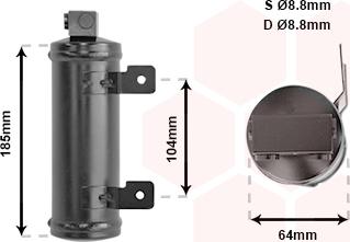 Van Wezel 3700D282 - Filtre déshydratant, climatisation droxauto.com