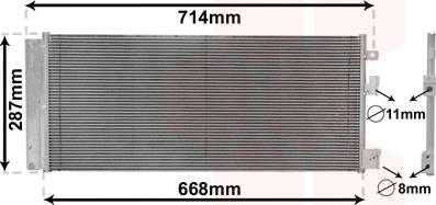 Van Wezel 37015701 - Condensateur, climatisation droxauto.com