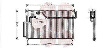 Van Wezel 27005107 - Condensateur, climatisation droxauto.com