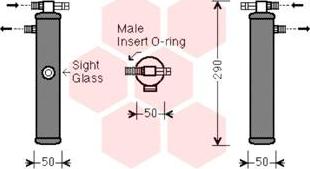Van Wezel 7400D065 - Filtre déshydratant, climatisation droxauto.com