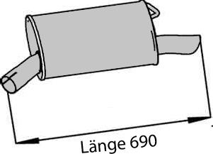 VEGAZ MS-454 - Silencieux arrière droxauto.com