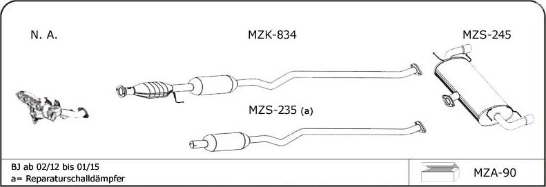 VEGAZ MZ114 - Échappement droxauto.com