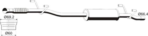 VEGAZ VS-466ERNS - Silencieux central droxauto.com