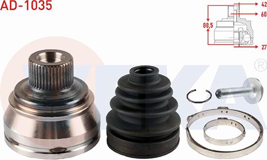 Veka AD-1035 - Jeu de joints, arbre de transmission droxauto.com