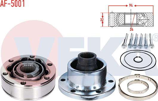 Veka AF-5001 - Jeu de joints, arbre de transmission droxauto.com