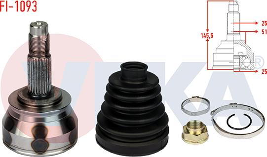 Veka FI-1093 - Jeu de joints, arbre de transmission droxauto.com