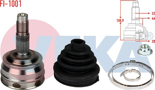 Veka FI-1001 - Jeu de joints, arbre de transmission droxauto.com