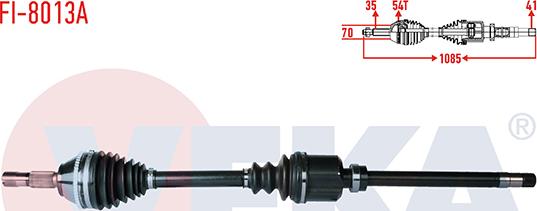 Veka FI-8013A - Arbre de transmission droxauto.com
