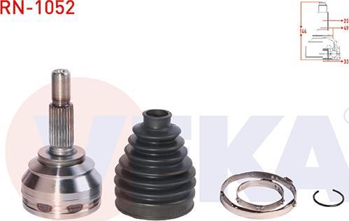 Veka RN-1052 - Jeu de joints, arbre de transmission droxauto.com