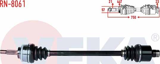 Veka RN-8061 - Arbre de transmission droxauto.com
