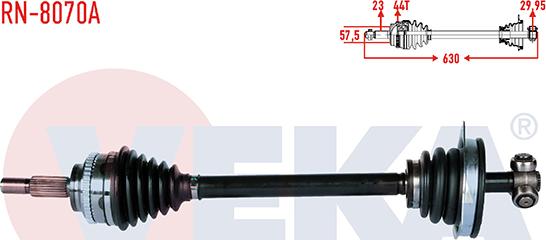 Veka RN-8070A - Arbre de transmission droxauto.com