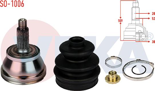 Veka SO-1006 - Jeu de joints, arbre de transmission droxauto.com