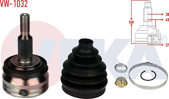 Veka VW-1032 - Jeu de joints, arbre de transmission droxauto.com