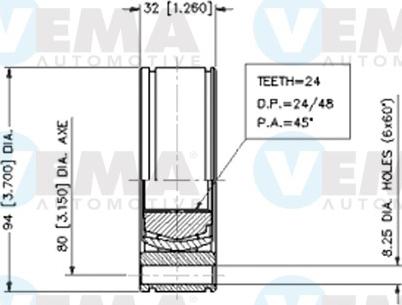VEMA 18379 - Jeu de joints, arbre de transmission droxauto.com