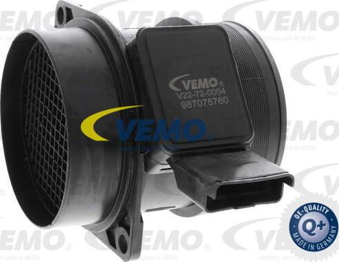 Vemo V22-72-0004 - Débitmètre de masse d'air droxauto.com
