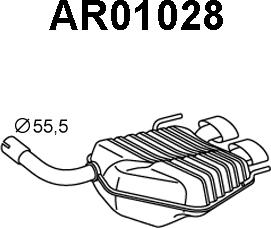 Veneporte AR01028 - Silencieux arrière droxauto.com